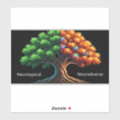 Neurotypical vs. Neurodiverse Sticker (Vel)