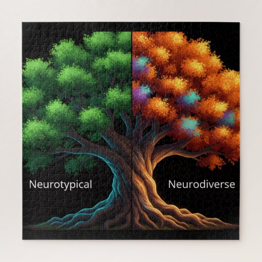 Neurotypisch vs. Neurodivers Legpuzzel (Verticaal)
