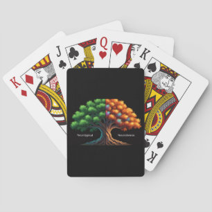 Neurotypisch vs. Neurodivers Pokerkaarten