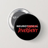 Neurotypische gekraste divergente neurodiversiteit ronde button 5,7 cm (Voorkant /achterkant)