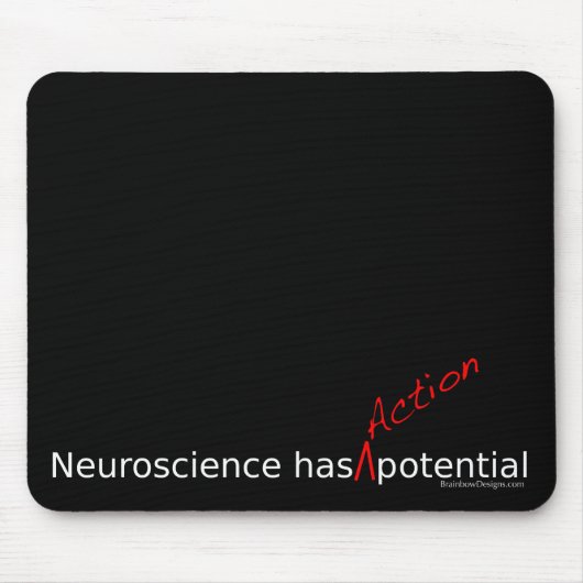 Neurowetenschap heeft "actie" potentieel mousepad muismat (Voorkant)
