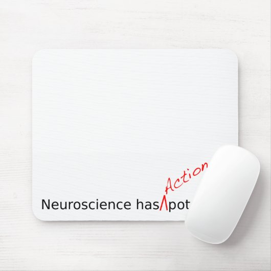 Neurowetenschap heeft "actie" potentieel mousepad muismat (Met muis)