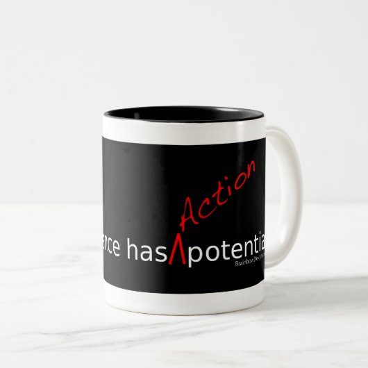 Neurowetenschap heeft "actie" potentiële Mok (Voorkant rechts)