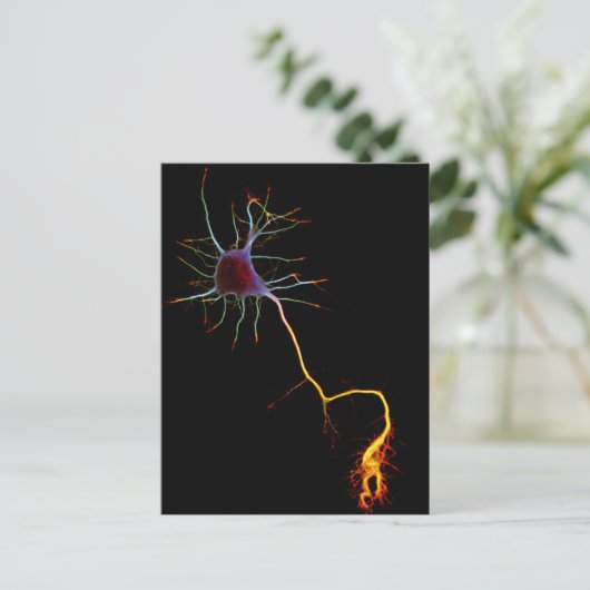 Neurowetenschap, neuron, wetenschap briefkaart (Staand voorkant)
