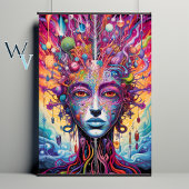 Neurowetenschap Psychedelische Kunst Poster