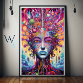 Neurowetenschap Psychedelische Kunst Poster