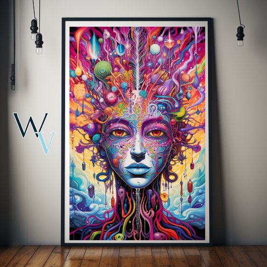Neurowetenschap Psychedelische Kunst Poster