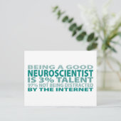 Neurowetenschapper 3% Talent Briefkaart (Staand voorkant)