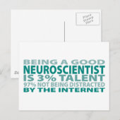 Neurowetenschapper 3% Talent Briefkaart (Voorkant / Achterkant)