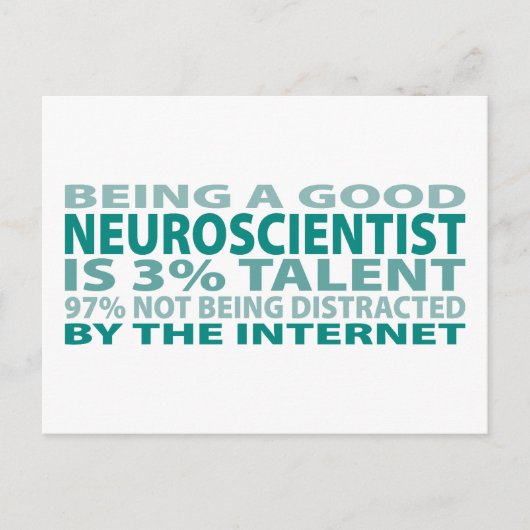 Neurowetenschapper 3% Talent Briefkaart (Voorkant)