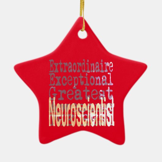 Neurowetenschapper Extraordinaire Keramisch Ornament (Achterkant)