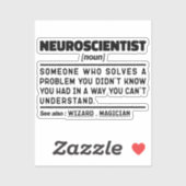 Neurowetenschapper Zelfstandig naamwoord Wetenscha Sticker (Vel)