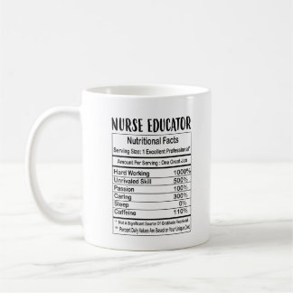 Neurse Educator Nutrition Facts 11oz Coffee Mok
