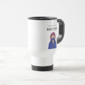 Neurse illustratie Blauwe struik en HIjab Dank u Reisbeker (Voorkant rechts)