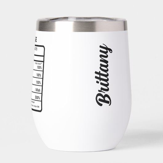 Neurse Nutrition Facts Funny (Achterkant)