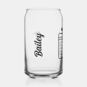 Neurse Nutrition Facts Funny Blikvorm Glas (Voorkant)