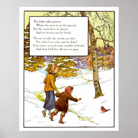  Neursery Print - de kleine Robin (Voorkant)