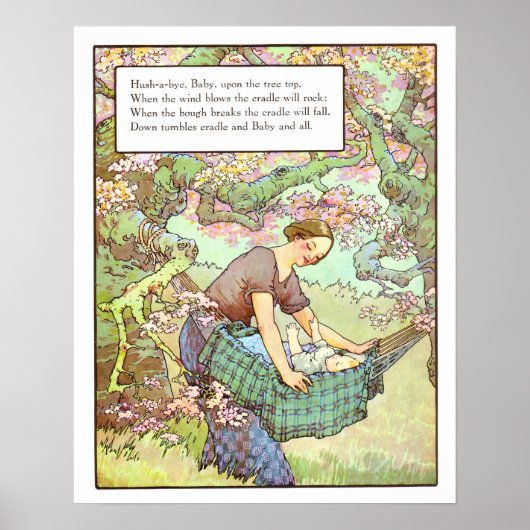  Neursery Print- Hush-a bye, Baby Poster (Voorkant)