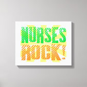 Neurses Rock, Oranje en Green Fun Canvas Afdruk (Voorkant)