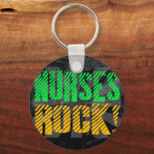 Neurses Rock, Oranje en Green Fun Sleutelhanger (Voorkant)