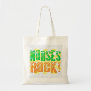 Neurses Rock, Oranje en Green Fun Tote Bag