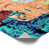 Neus Art I kleurrijke abstracte kunst met honden Poster (Hoek)