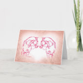 Neus naar neus groot hart feestdagen kaart (Voorkant)