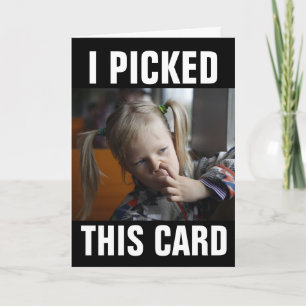 NEUS PIKKEND MEISJE GRAPPIGE VERJAARDAGSKAARTEN KAART