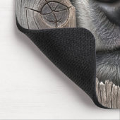 Neus van de hond in houten hek muismat (Hoek)