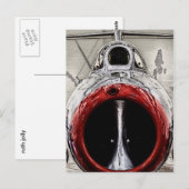 Neus van het vliegtuig briefkaart (Voorkant / Achterkant)