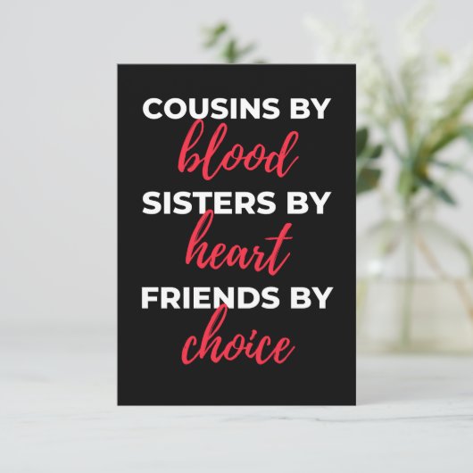 neusbloedzweren door het hart bedankkaart (Staand voorkant)