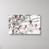 neusbomen met ornamenten tekening canvas afdruk (Voorkant)