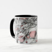  neusbomen met ornamenten tekening mok (Voorkant links)