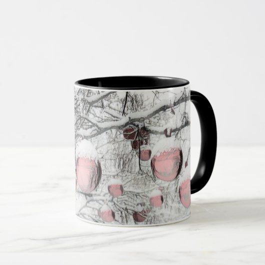  neusbomen met ornamenten tekening mok (Voorkant rechts)