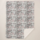  neusbomen met ornamenten tekening sherpa deken (Voorkant)