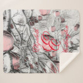  neusbomen met ornamenten tekening sherpa deken (Voorkant (horizontaal))