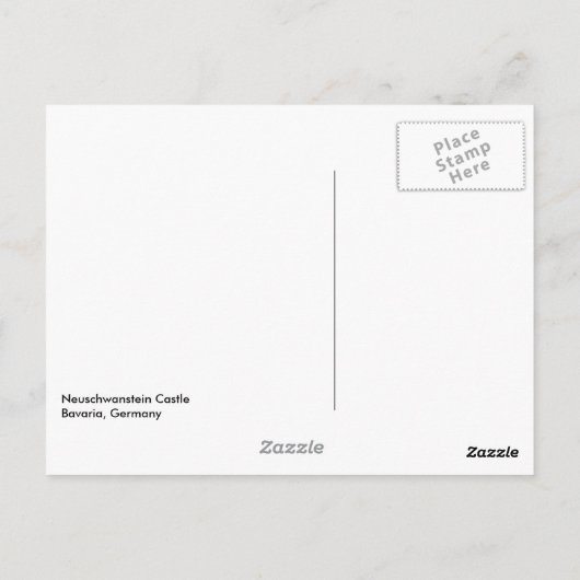 Neuschwanstein Briefkaart (Achterkant)