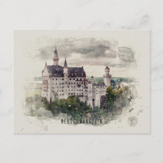 Neuschwanstein Briefkaart (Voorkant)