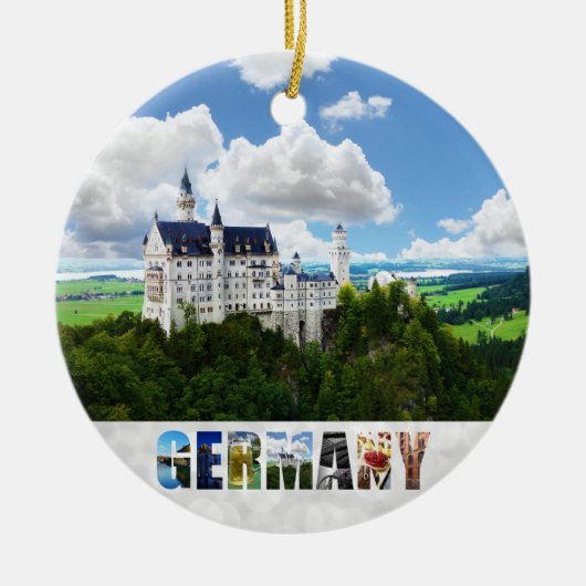 Neuschwanstein Castle Bavaria Duitsland Foto Keramisch Ornament (Voorkant)