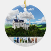 Neuschwanstein Castle Bavaria Duitsland Foto Keramisch Ornament (Achterkant)