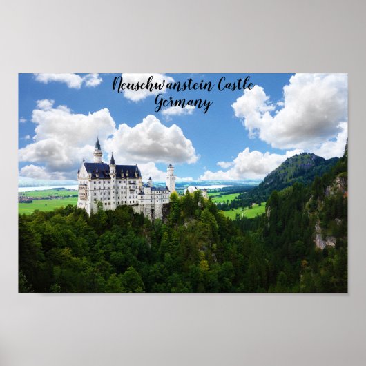 Neuschwanstein Castle Bavaria Duitsland Fotografie Poster (Voorkant)