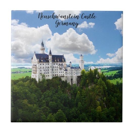 Neuschwanstein Castle Bavaria Duitsland Fotografie Tegeltje (Voorkant)