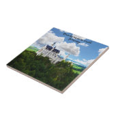 Neuschwanstein Castle Bavaria Duitsland Fotografie Tegeltje (Zijkant)