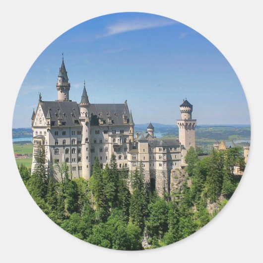 Neuschwanstein Castle, Beieren Duitsland Ronde Sticker (Voorkant)