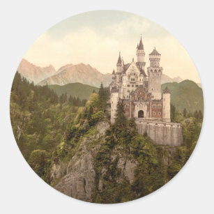 Neuschwanstein Castle, Beieren, Duitsland Ronde Sticker