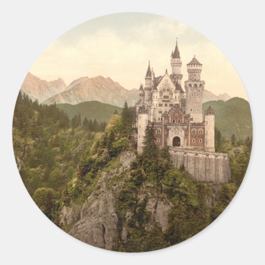 Neuschwanstein Castle, Beieren, Duitsland Ronde Sticker (Voorkant)