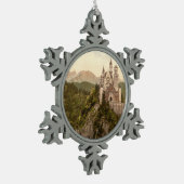 Neuschwanstein Castle, Beieren, Duitsland Tin Sneeuwvlok Ornament (Links)