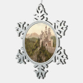 Neuschwanstein Castle, Beieren, Duitsland Tin Sneeuwvlok Ornament (Rechts)