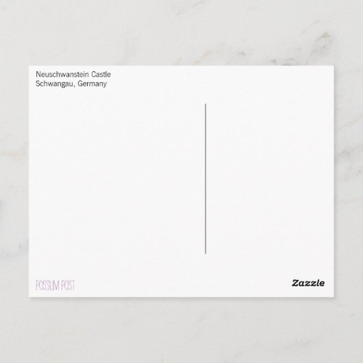 Neuschwanstein Castle Briefkaart (Achterkant)