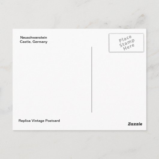 Neuschwanstein Castle, Duitsland Briefkaart (Achterkant)